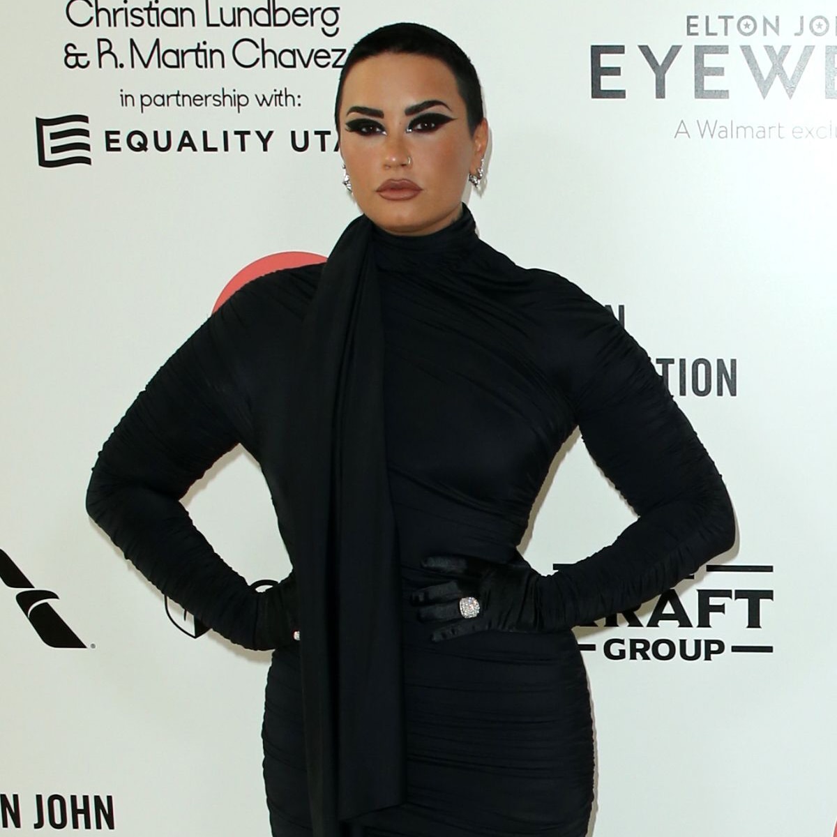 Demi Lovato, Lady Gaga and More Stars Bring the Glamour to Elton John AIDS Foundation Oscars 2022 Party